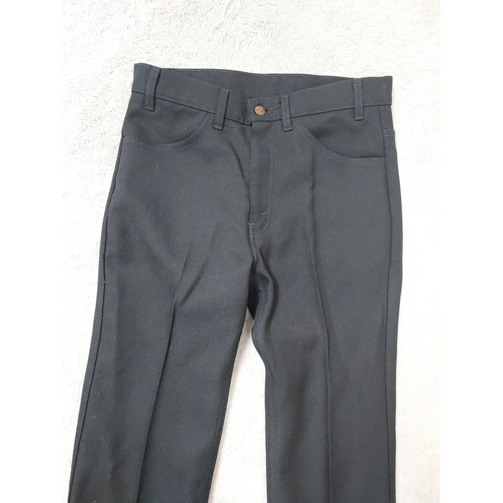 Vintage Levis Pants Men 31x32 Sta Prest Gold Tab Twill Black Polyester Straight